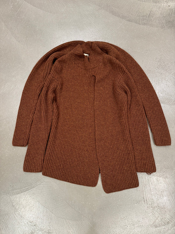 A/W1996 Yohji Yamamoto runway scarf thick wool asymmetrical knit