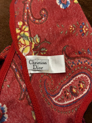 S/S2002 Christian Dior Paisley print underwired lingerie set