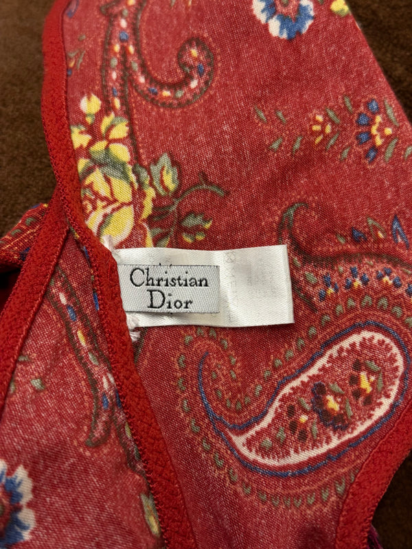 S/S2002 Christian Dior Paisley print underwired lingerie set