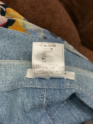 S/S2004 Christian Dior by John Galliano denim silk patchwork mini skirt