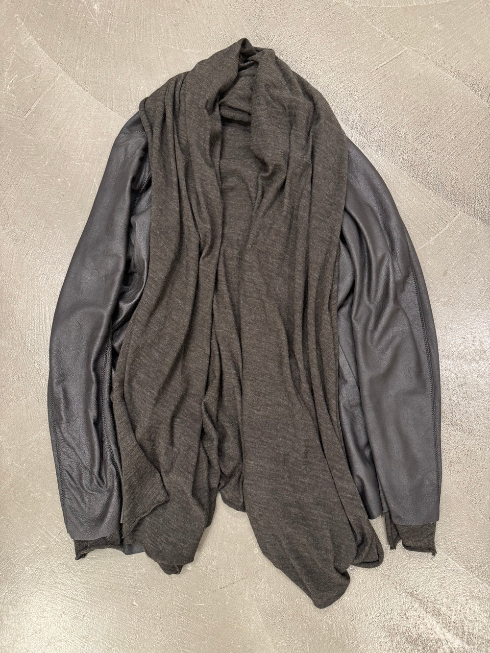 Isaac Sellam asymmetrical hybrid deer leather jacket