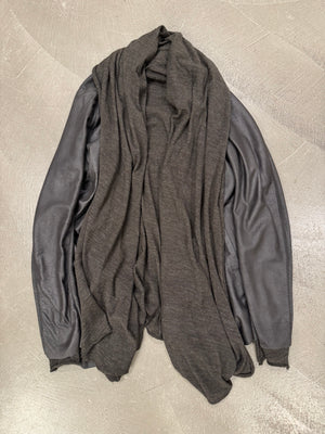 Isaac Sellam asymmetrical hybrid deer leather jacket