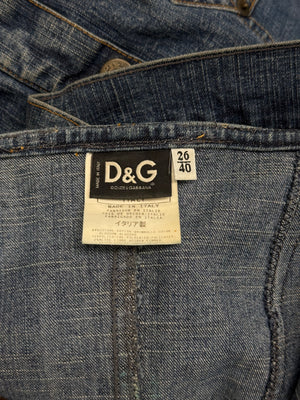 2000s Dolce & Gabbana denim pocket corset