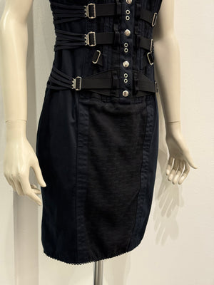 S/S2004 Dolce & Gabbana bondage corseted dress