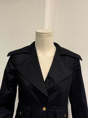 2003 Gucci by Tom Ford black tailored cropped blazer