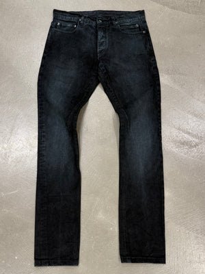 2000s Rick Owens faded jeans