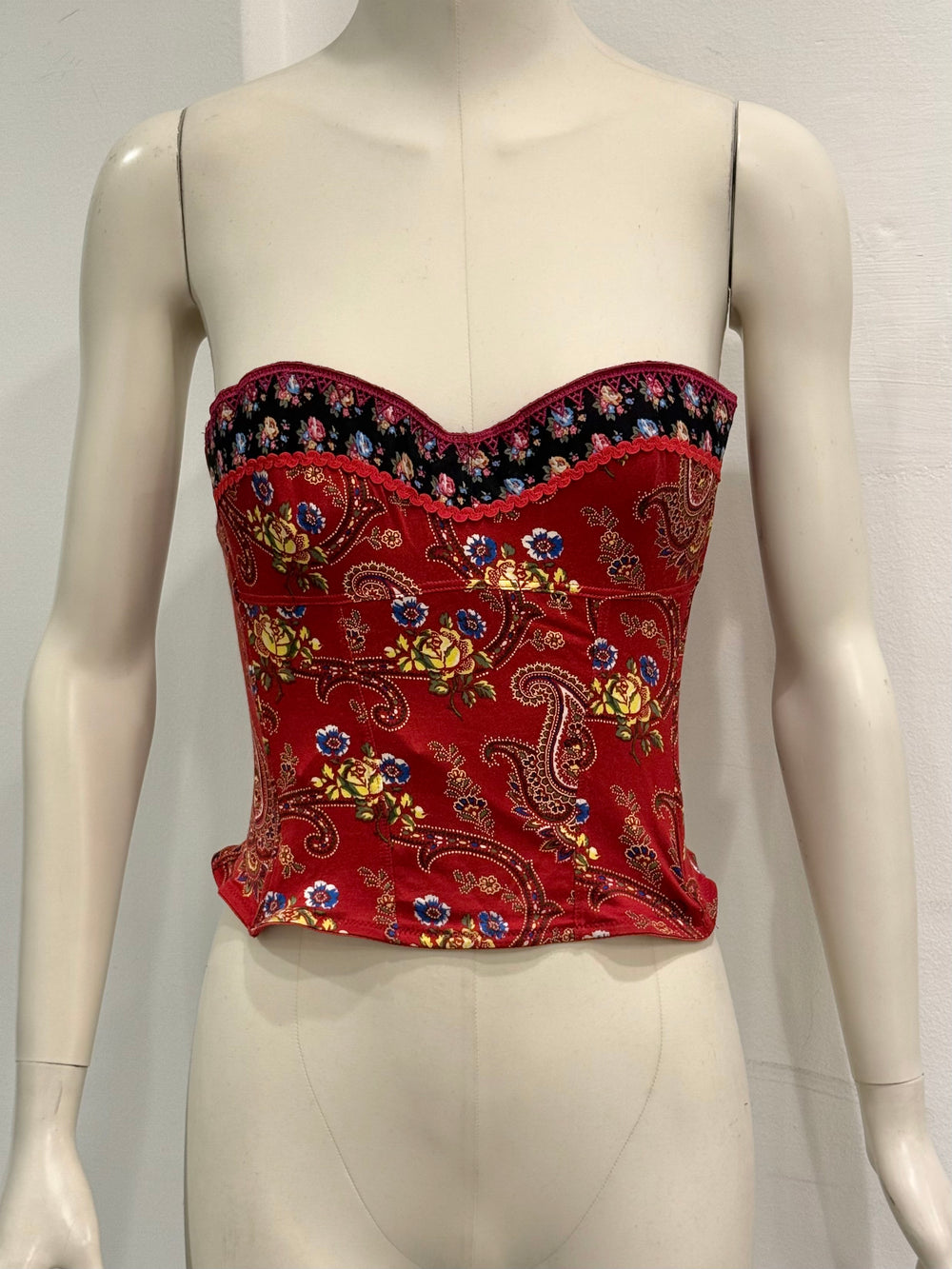 2004 Christian Dior paisley corset top