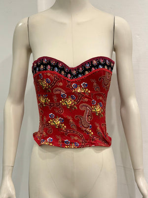 2004 Christian Dior paisley corset top