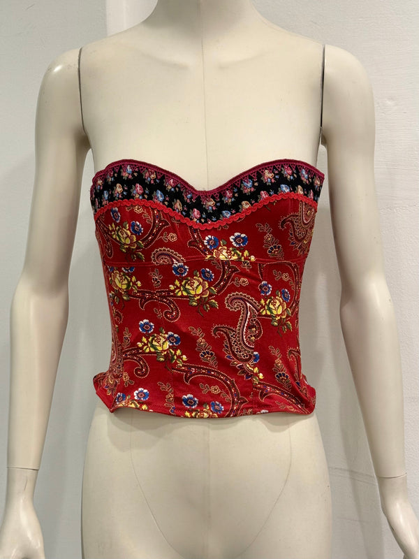 2004 Christian Dior paisley corset top