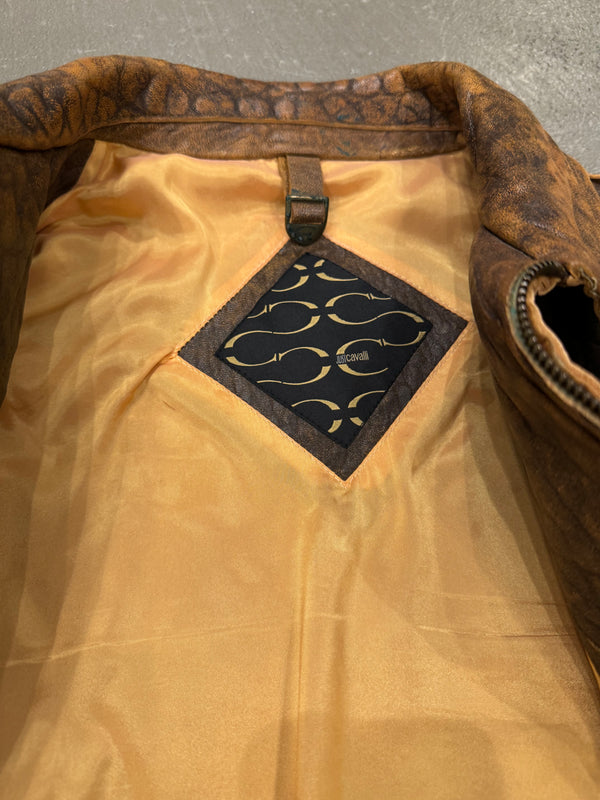 A/W 2005 Roberto Cavalli eroded faded leather jacket