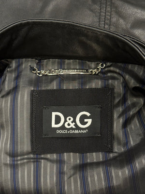 2000s Dolce & Gabbana multi-zip leather jacket