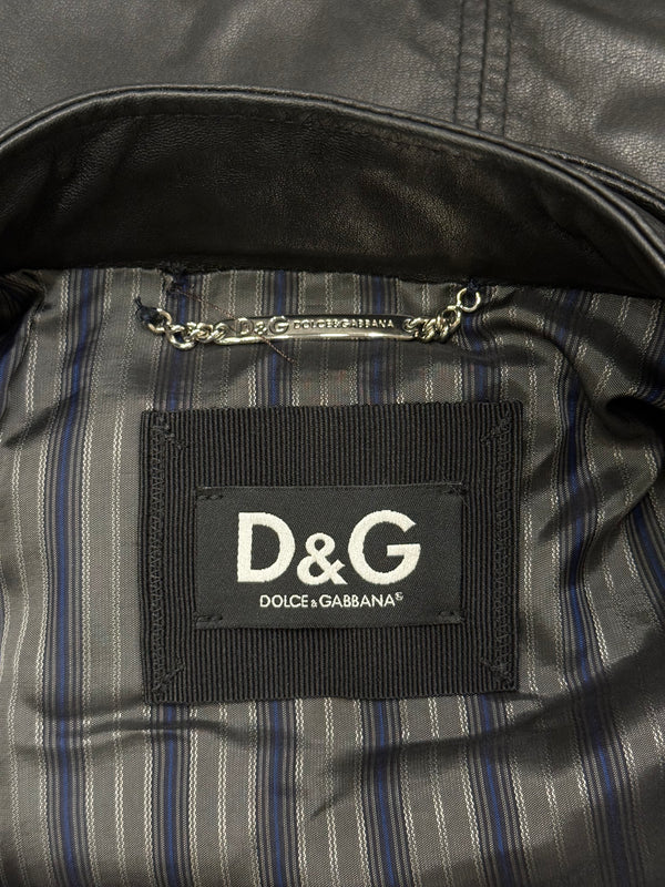 2000s Dolce & Gabbana multi-zip leather jacket