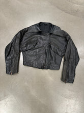 Load image into Gallery viewer, 1990s GIANNI Versace cropped aviator leather bomber jacket
