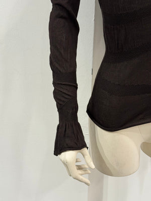 1990s Gucci by Tom Ford sheer asymmetrical top