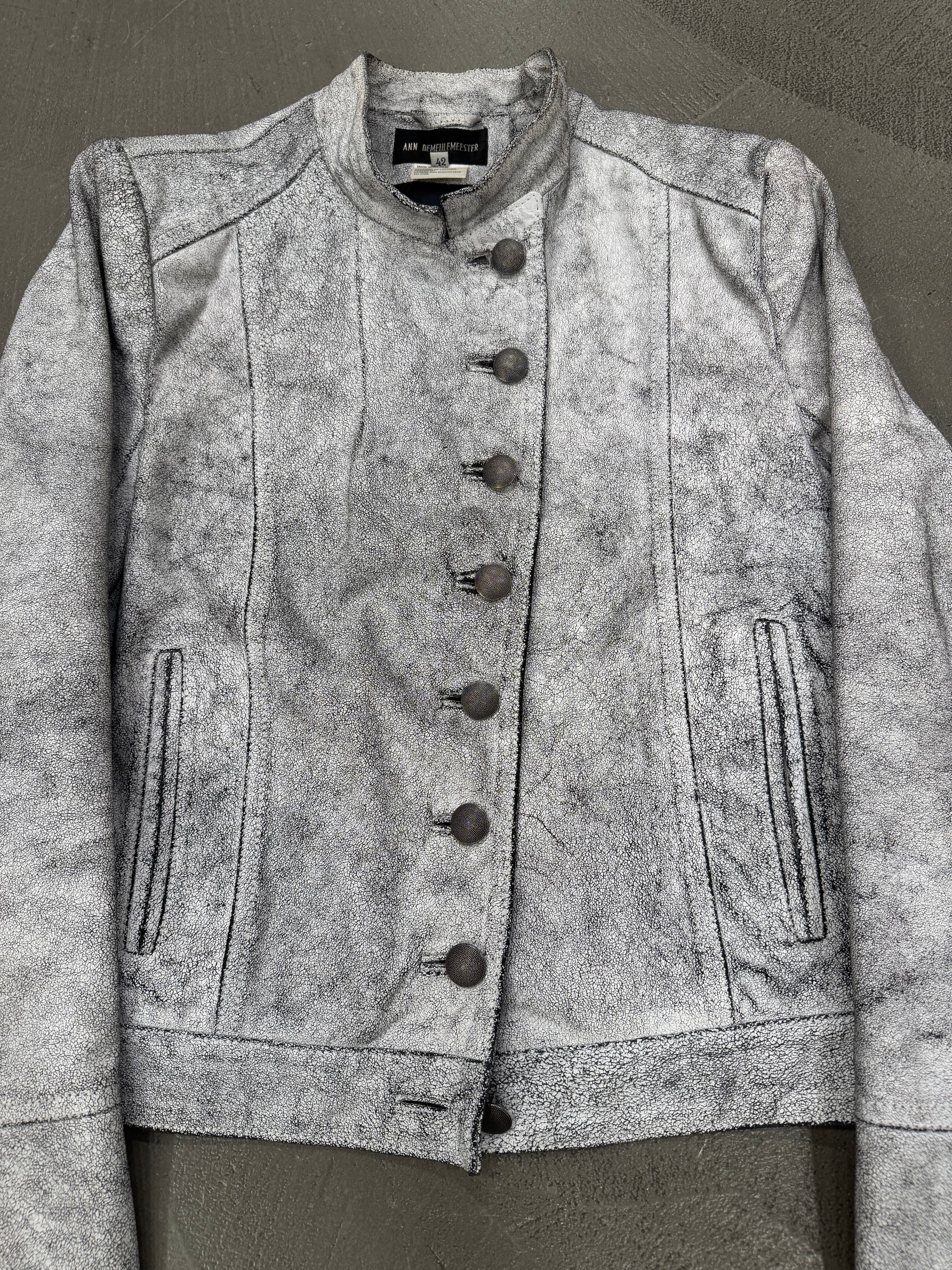 S/S2002 Ann Demeulemeester runway cracked leather napoleon