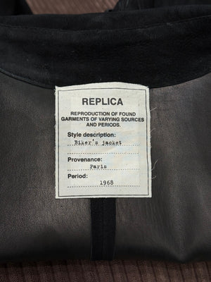 S/S2006 Maison Margiela ‘Replica’ aviator biker cropped suede jacket