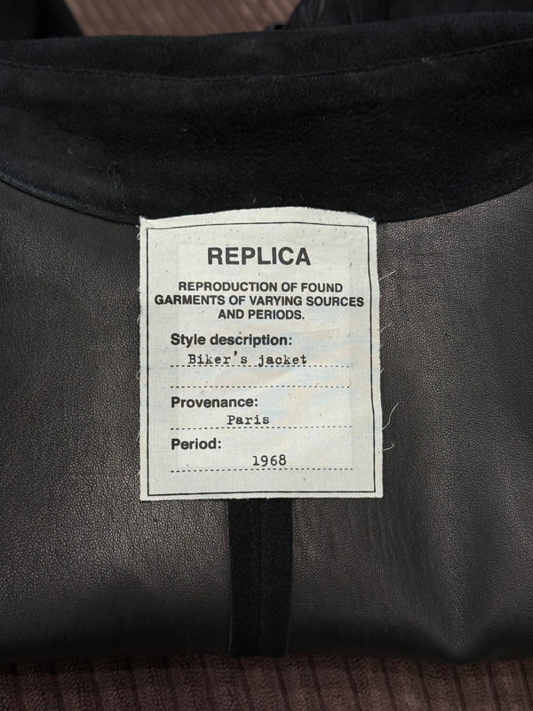 S/S2006 Maison Margiela ‘Replica’ aviator biker cropped suede jacket