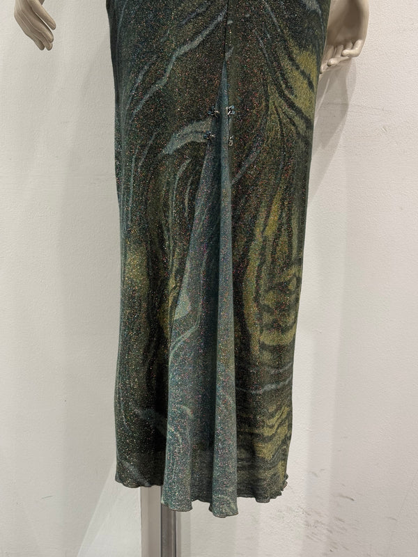 2000s Roberto Cavalli embellished midi skirt
