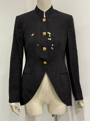 2000s Dolce & Gabbana military tailored jacket with pins
