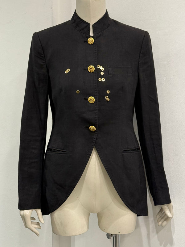 2000s Dolce & Gabbana military tailored jacket with pins