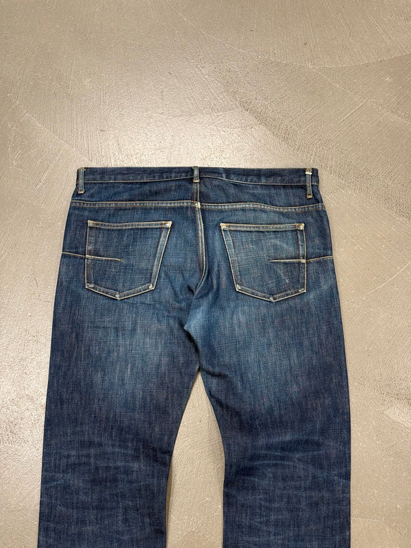 2000s Dior by Hedi Slimane faded raw denim