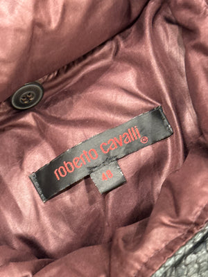 A/W2000 Roberto Cavalli snakeskin python leather puffer jacket