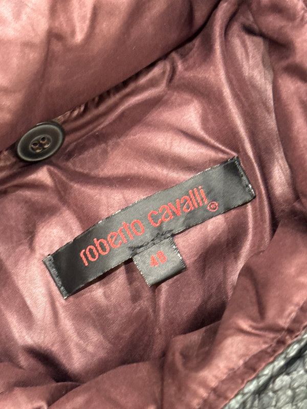 A/W2000 Roberto Cavalli snakeskin python leather puffer jacket