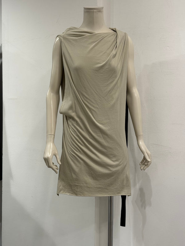 Rick Owens draped asymmetrical sleeveless dress