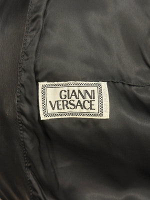 A/W1992 Gianni Versace bondage fringe leather vest