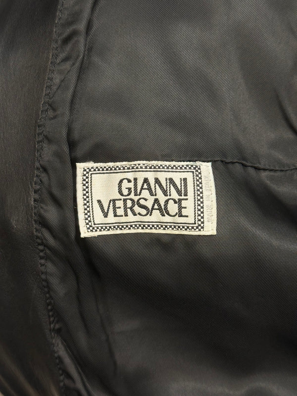 A/W1992 Gianni Versace bondage fringe leather vest