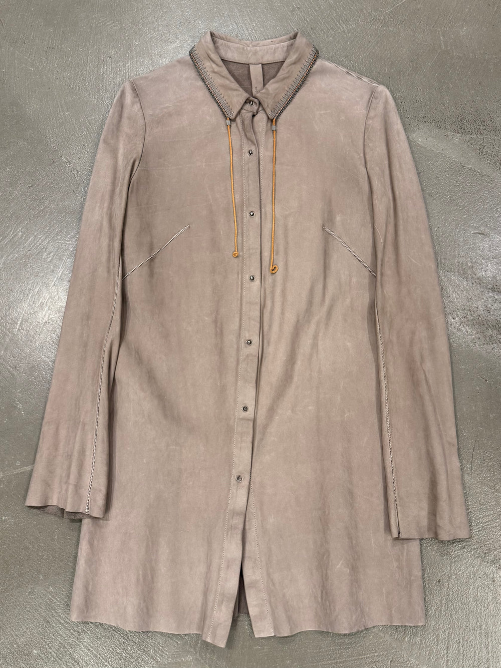 Isaac Sellam metal neck inserts leather jacket