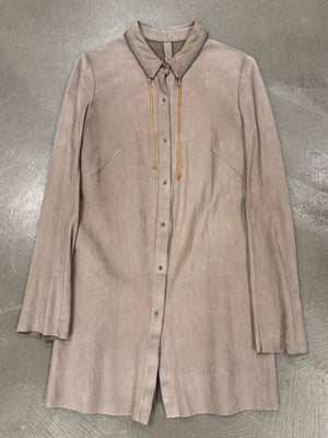 Isaac Sellam metal neck inserts leather jacket