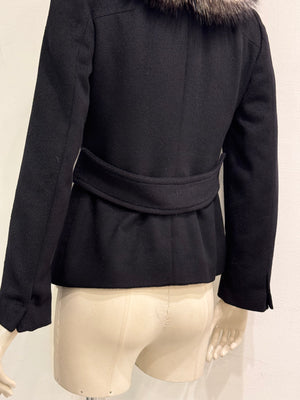 1998 Dolce & Gabbana fur collar Angora wool jacket