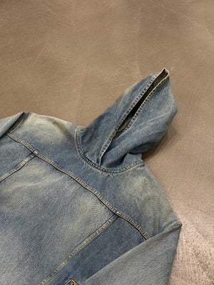 2022 Balenciaga denim hooded anorak jacket
