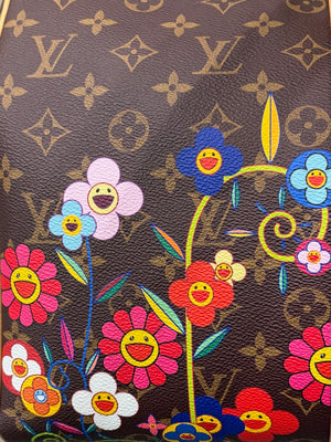 2021 Louis Vuitton x Takashi Murakami monogram Keepall Bandouliere 45