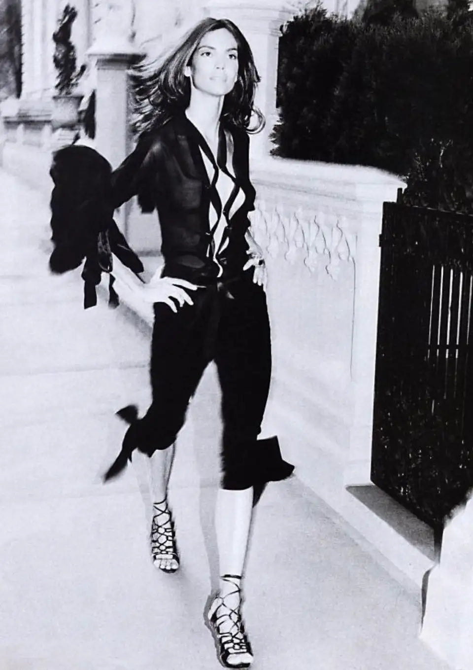 F/W2002 Yves Saint Laurent by Tom Ford bow tie leather short trousers