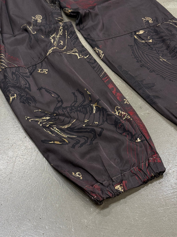 2000s Cavalli zodiac print cotton track pants