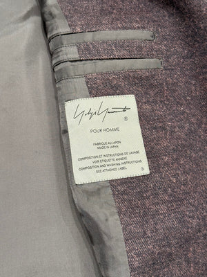 A/W2024 Yohji Yamamoto Pour Homme Runway “Lady Print” Pinched Shoulder Long coat