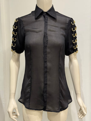 2000s Dsquared2 bondage D-ring shirt