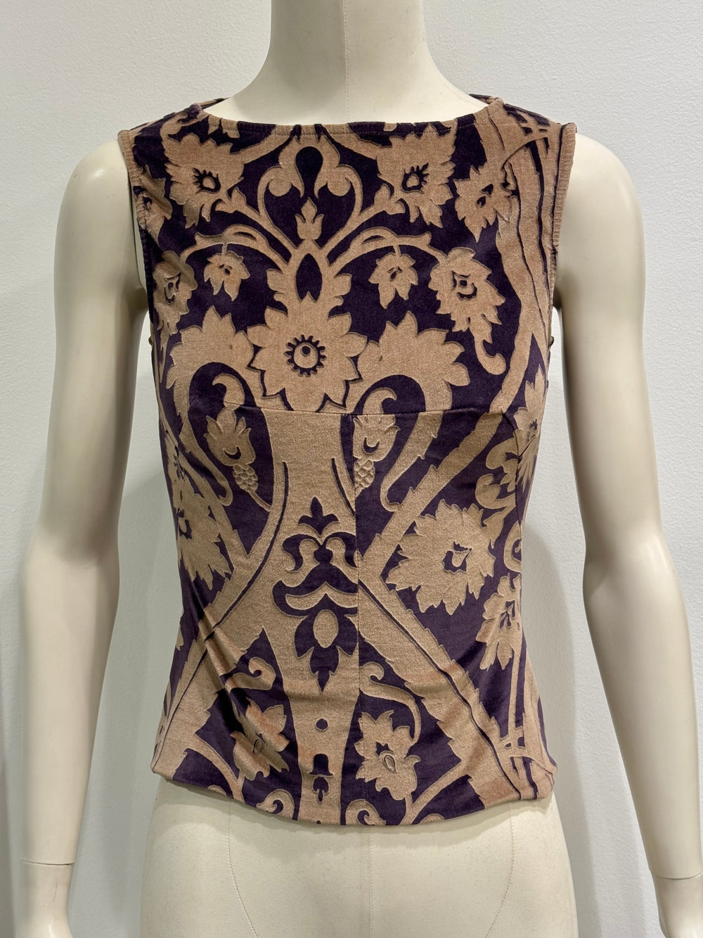 F/W 1998 Dolce Gabbana velvet paisley top