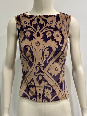 F/W 1998 Dolce Gabbana velvet paisley top