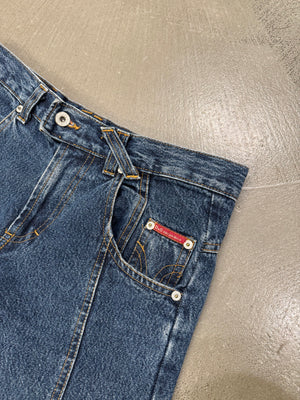 A/W2003 Dolce & Gabbana upside down waisted leg jeans