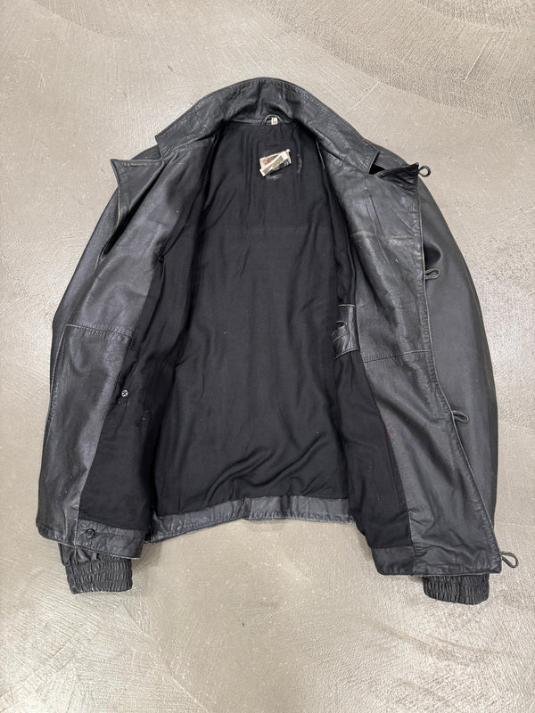 1980s Marithe Francois Girbaud “Compagnie des montagnes & des forets” leather jacket