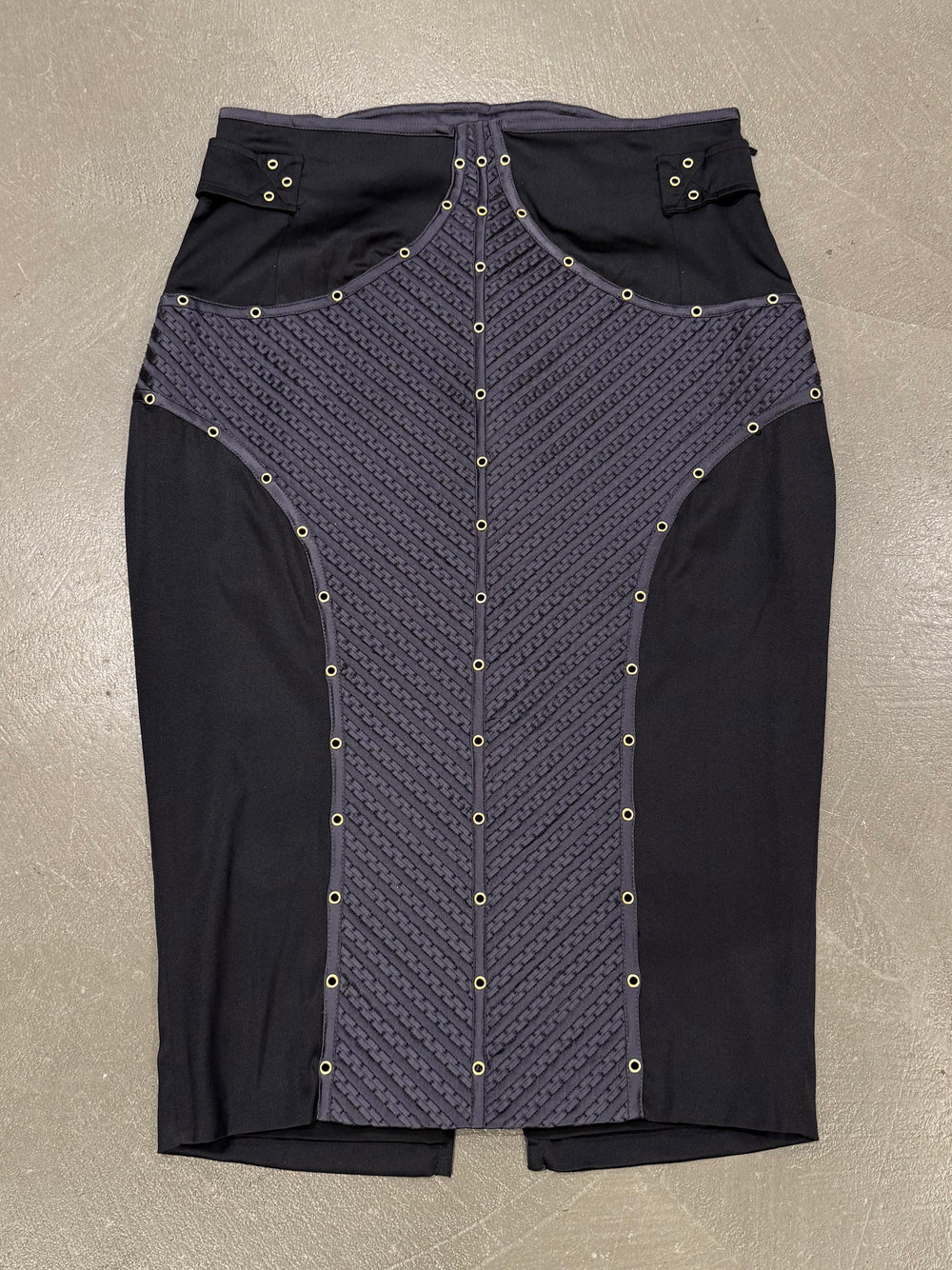 A/W2003 Gucci by Tom Ford runway studded silk skirt