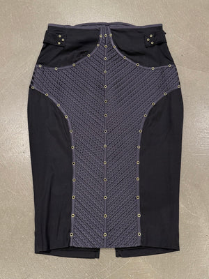 A/W2003 Gucci by Tom Ford runway studded silk skirt