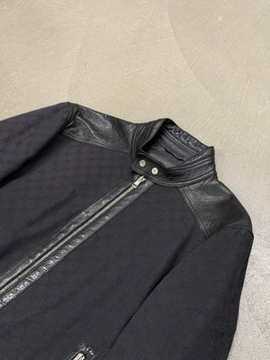 A/W2000 Gucci by Tom Ford monogram canvas leather jacket