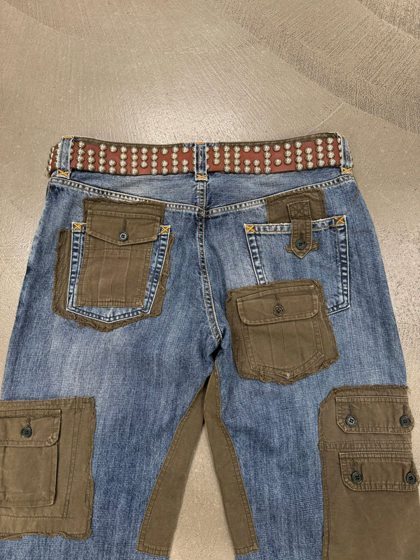 2000s Maison Margiela rare oversize studded heavy belt
