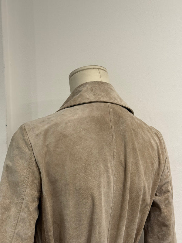 S/S1997 Gucci by Tom Ford suede leather trench coat