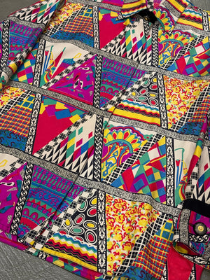 1991 Gianni Versace mixed print silk shirt