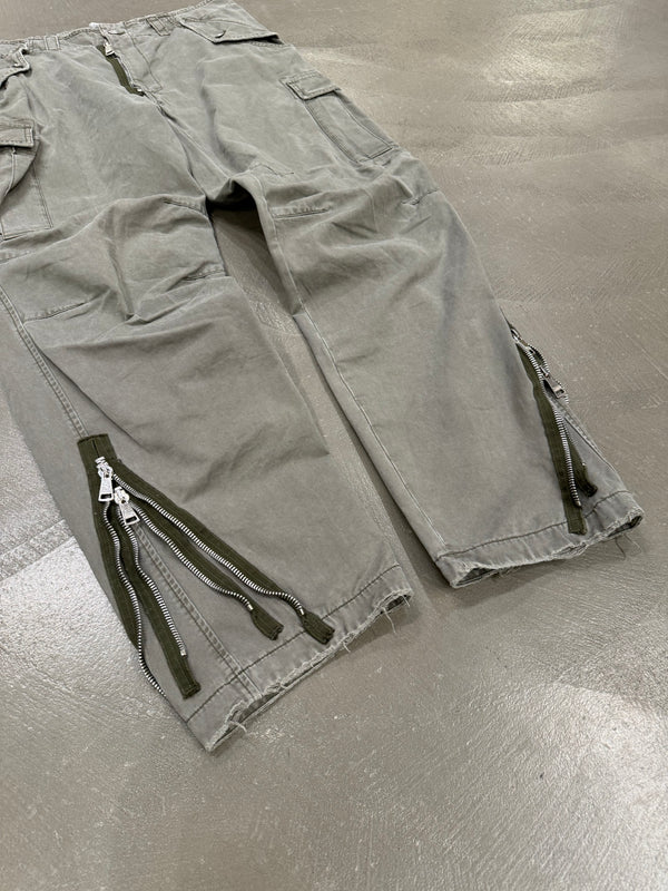 2008 Dolce & Gabbana double ankle zipper cargo pants